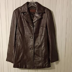Siena Women's Brown Leather Jacket Size Medium